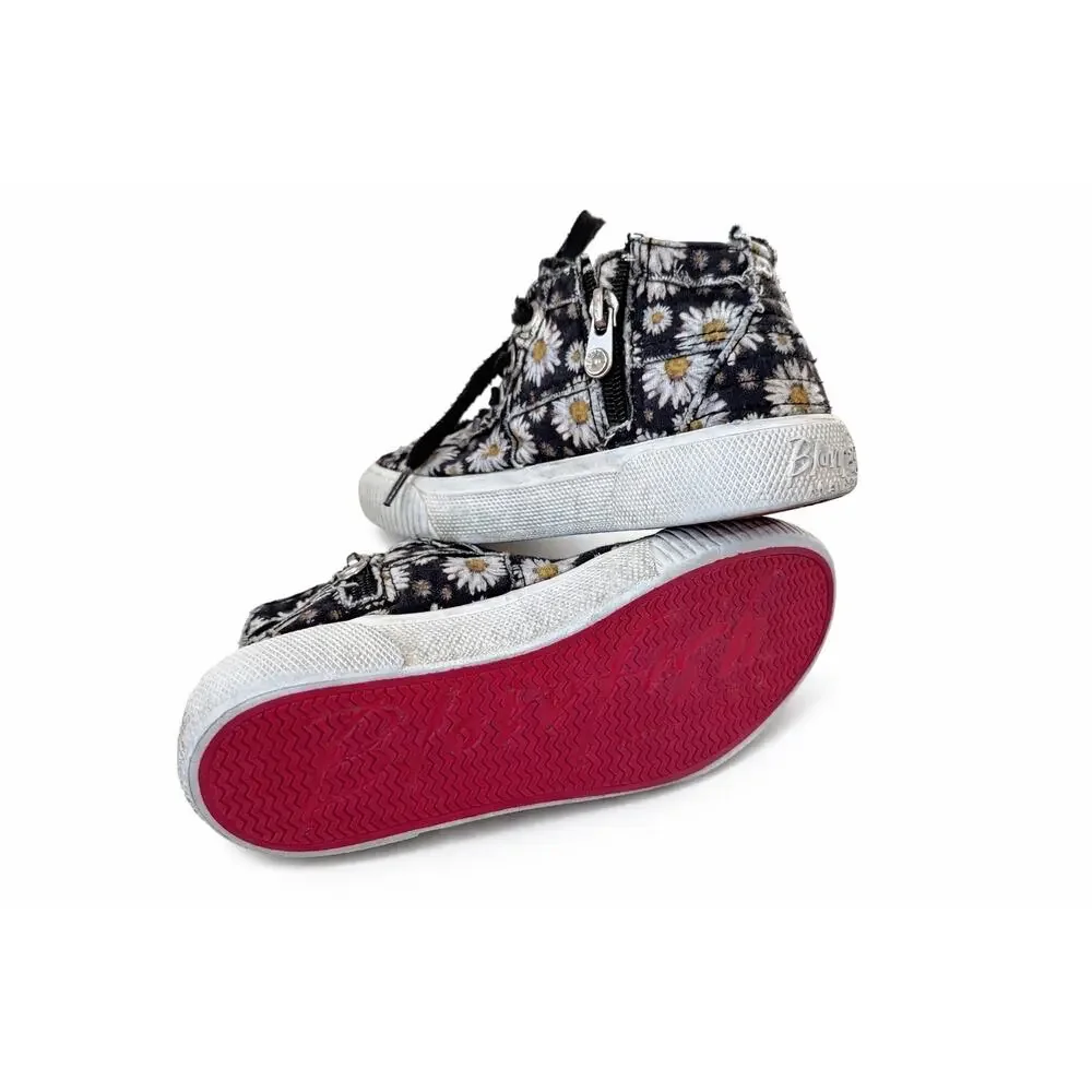 Blowfish Malibu Daisy Floral High Top Sneakers Girls Side Zip‎ Coquette Cute